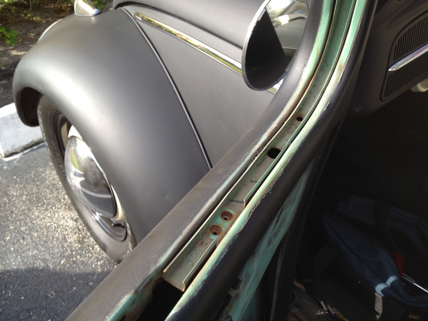 New Door/Window Rubber Seals And Chrome Trim For My Bug! | 63 Ragtop VW ...