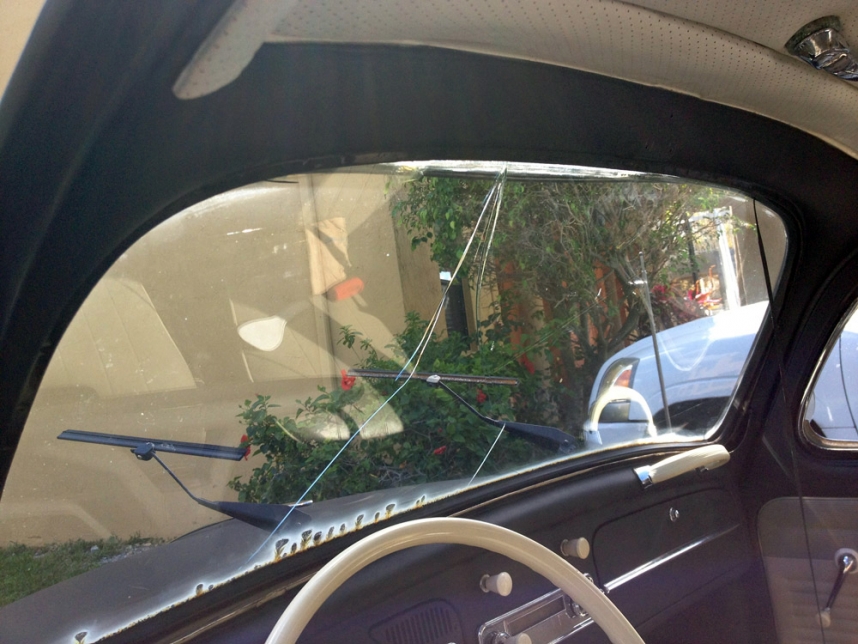 VW Beetle Windshield Replacement and Window Chrome Install